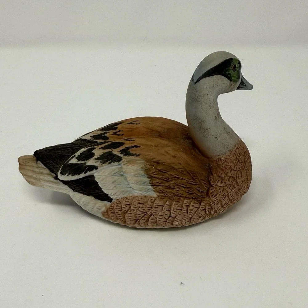 Lefton American Decoy Ceramic Duck Figurine Widgeon 1983 Vtg Signed Taiwan